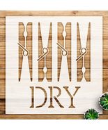 Dry Laundry Room Stencil for Home Decor and Crafts, DIY Clothes pin Desi... - $20.13 CAD+