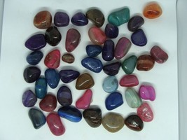 1900 Carats Natural Polished Small Mixed Tumble Stone Genuine Rock Gem Size #6 - £39.31 GBP