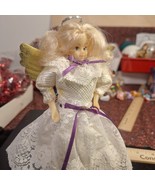 homemade possibly tree topper angel lace White dress - $12.32 CAD