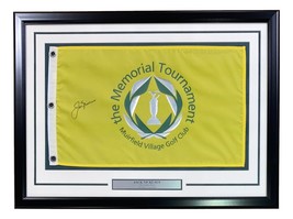 Jack Nicklaus Signé Encadré The Memorial Tournoi Golf Drapeau Bas AC22602 - £534.12 GBP