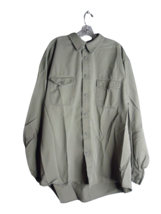 Levi Strauss &amp; Co. Two Horse Brand Long Sleeve Button Down Mens XL Army Green - $19.79