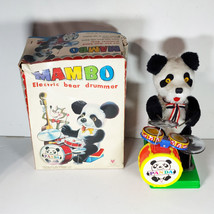 Vintage Mechanical Panda Mambo Electric Bear Drummer Son Ai Toys Taiwan SA-140A - £94.36 GBP