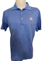 Peter Millar 100% Cotton Men&#39;s Golf Shirt Blue NBS Sports Medium - $360.94 MXN