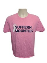 Suffern High School Mounties Adult Medium Pink TShirt - £15.40 GBP