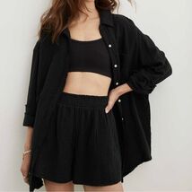 EUC Aerie Gauzy High Waisted Short in Black Size S - $17.10