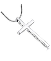 Philippians 4:13 Cross Pendant Necklace, Bible for - $44.18