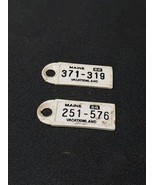 1964 Maine Disabled Veterans Miniature License Plate Keychain Tag Lot Of 2 - $10.39