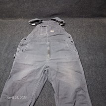 Carhartt Rugged Flex Bib Overalls Mens 42x28 Gray Double Knee Carpenter ... - $39.77