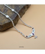 Real Sterling Silver Indian women gifting party wear Mangalsutra necklace - €121,96 EUR