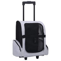 vidaXL Pet Trolley Grey Fabric Collapsible Pet Trolley Rectangular - $194.72 CAD