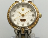 Croton Watch Women Silver Tone 23K Gold Plated Bezel Bling 24mm New Batt... - $34.64