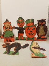 Vintage 1940's/50's Beistle Halloween Standups Party Table Decorations - $149.99