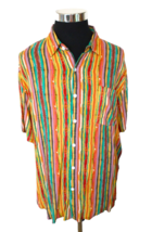 New ChArmkpR Shirt Mens Multicolor Ethnic African Middle East Style Cotton Rayon - £17.40 GBP