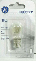 GE 15T7/N Appliance Light Bulb (35153) Case of 12 Carded Bulbs - £19.60 GBP