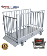 5 Year Warranty Stainless Indicator 500 lb Cage Included Livestock Scale - $4,109.83 CAD