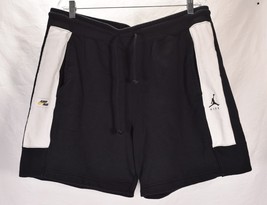 Nike Air Jordan Mens Jumpman Fleece Track Shorts Black White 2XL - £31.56 GBP