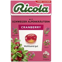 Ricola Cranberry Lozenges Sugar Free -50g- Made In Germany Free Shipping - £7.09 GBP