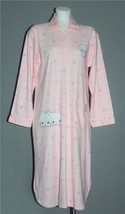 Fair Lady Japan Style Puppies Squares Pockets 2-Button Nightshirt Wm&#39;s L... - $34.99