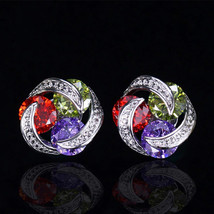 Mixed Color Zircon Ear Studs Women&#39;s Daily  Ear - £7.98 GBP