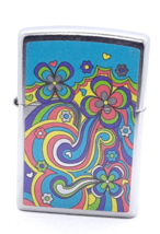 Psychedlic Flower Power - Hippie Zippo Lighter Street Chrome - $28.99