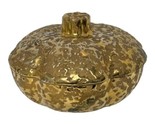 Vintage Weeping Bright 22K Gold Porcelain Lidded Pumpkin Shaped Candy Bo... - $27.12