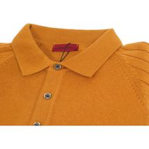 Men's Sweater Knit By BRANGO Turkey Polo Neck Cotton Blend 21220 Mustard image 3