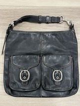 Coach Rare Extra Large Bleeker Elisa Slim Duffel Purse F13356 Black Leat... - $296.01
