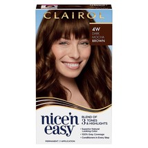 New Clairol Nice&#39;n Easy Permanent Hair Dye, 4W Dark Mocha Brown Hair Color - £14.66 GBP