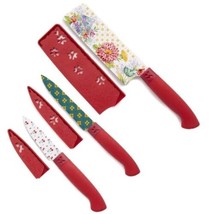 Pioneer Woman ~ 6 Piece Cutlery ~ Stainless Steel ~ BLOOMING BOUQUET Knive Set - £28.85 GBP