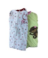 Carters Lot Of 2 Size 3T Fleece Footed Pjs Pajamas Girls Monkey Snowflak... - €9,45 EUR