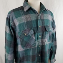 Prentiss Outdoors Heavy Cotton Flannel Shirt XL Tall Button Pockets USA ... - $20.99