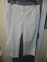 Lilly Pulitzer White Capri Cropped Pants Size 10 Women&#39;s EUC - £54.79 GBP