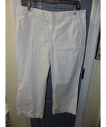 Lilly Pulitzer White Capri Cropped Pants Size 10 Women&#39;s EUC - $121.81 CAD