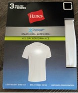 Hanes X-temp ~ Mens 3-Pack T-Shirts Crew Neck White Performance Mesh ~ L - $21.14