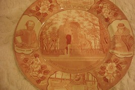 Old Church Tower Collector Plate red transferware by Adams, Compatible w... - $34.29