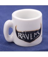 NFL Miniature Coffee Mug Baltimore Ravens Fan Collectible Ornament Vintage - £4.50 GBP