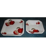 Set of 2 Ceramica Due Torri Octagon Apple Bowl &amp; Platter Made In Italy -... - $33.94