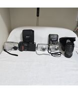Lot Digital Camera Bundle For Parts or Repair Nikon HP Five Star Lens - $1,091.04 MXN