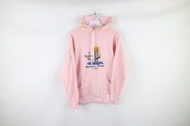 Vtg 80s Womens Large Distressed Michigan Mackinac Bridge Spell Out Hoodie USA - £49.74 GBP