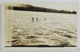Rppc The Accident at East Lake, Boys Overturned Boat Photo by Lyons Postcard O16 - £15.97 GBP