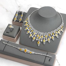TIRIM Dubai Bridal Zirconia Jewelry Sets for Women Party Charm Nigeria CZ Crysta - £129.47 GBP