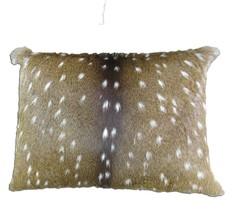 Axis Deer Pillow Size: 15&quot; X 20&quot; American Made Axis Deer Hide Pillow  - £206.22 GBP