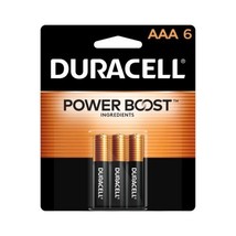 Duracell Coppertop AAA Batteries with Power Boost Ingredients, 6 Count Pack - £10.16 GBP