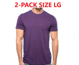 (2Pack) Marky G Apparel Men&#39;s Short Sleeve T-Shirt BERRY- Large New In Pack - £7.77 GBP