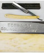 RARE straight edge razor VINTAGE &quot;Eder &amp; Co&quot; Solingen estate sale GENUIN... - €34,08 EUR