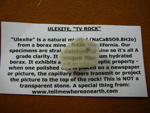 (r35-54) 7/8&quot; Ulexite gemstone Mineral TV rock Boron California mine spe... - $9.49
