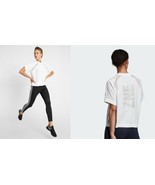 new adidas ZNE TEE women ATHLETICS white sport shirt sz L gym run z.n.e. - £23.40 GBP