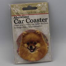 Super Absorbent Car Coaster -Dog - Pomeranian - $5.44