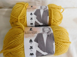 Lion Brand  Vanna&#39;s Choice Mustard lot of 2 dye Lot 632993 - £7.86 GBP