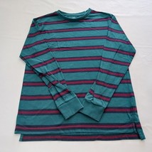 No Boundaries Crewneck Men’s Green & Red Stripes T-Shirt Size S (34-36) image 7
